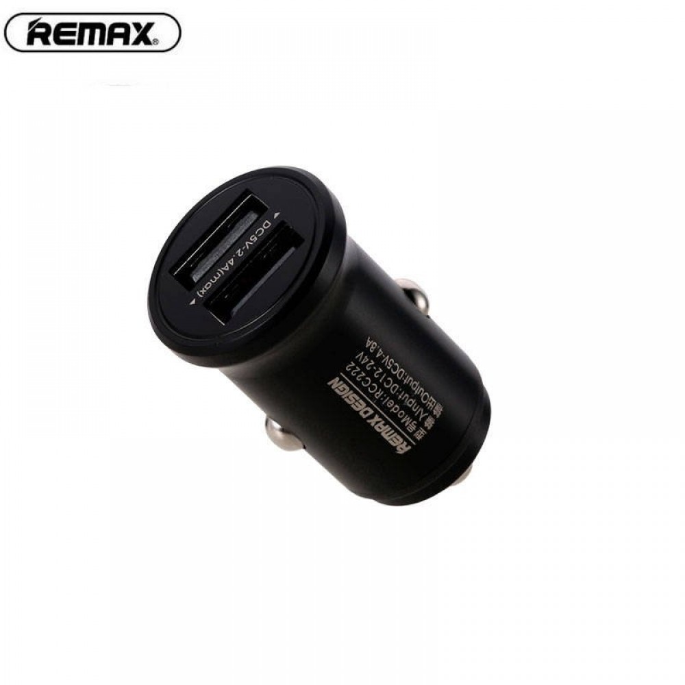 Remax Car Charger - Διπλός USB Φορτιστής Αυτοκινήτου 2.4A  - Black Αξεσουάρ 