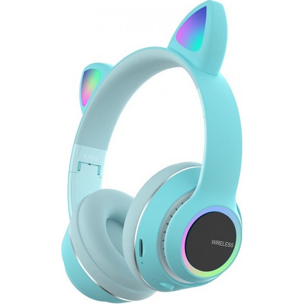 Ασύρματα/Ενσύρματα Over Ear Ακουστικά με 10 ώρες Λειτουργίας -Γαλάζιο Αξεσουάρ 