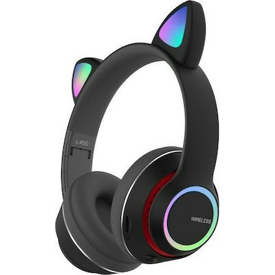 Ασύρματα/Ενσύρματα Over Ear Ακουστικά με 10 ώρες Λειτουργίας -Μαύρο