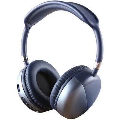 AKZ-MAX11 Ασύρματα/Ενσύρματα On Ear Ακουστικά με 15 ώρες Λειτουργίας -Μπλε
