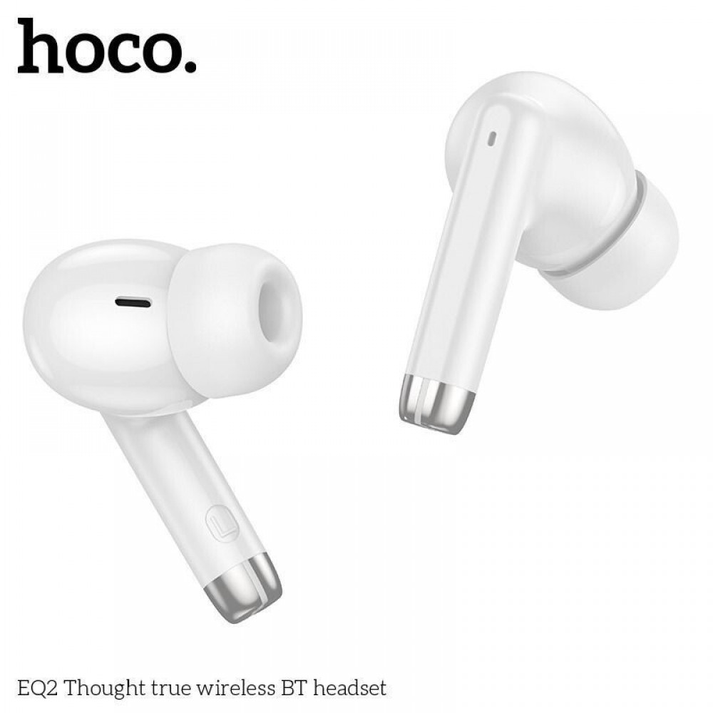 Bluetooth Handsfree Hoco EQ2 In-ear με Θήκη Φόρτισης -Λευκό Αξεσουάρ 