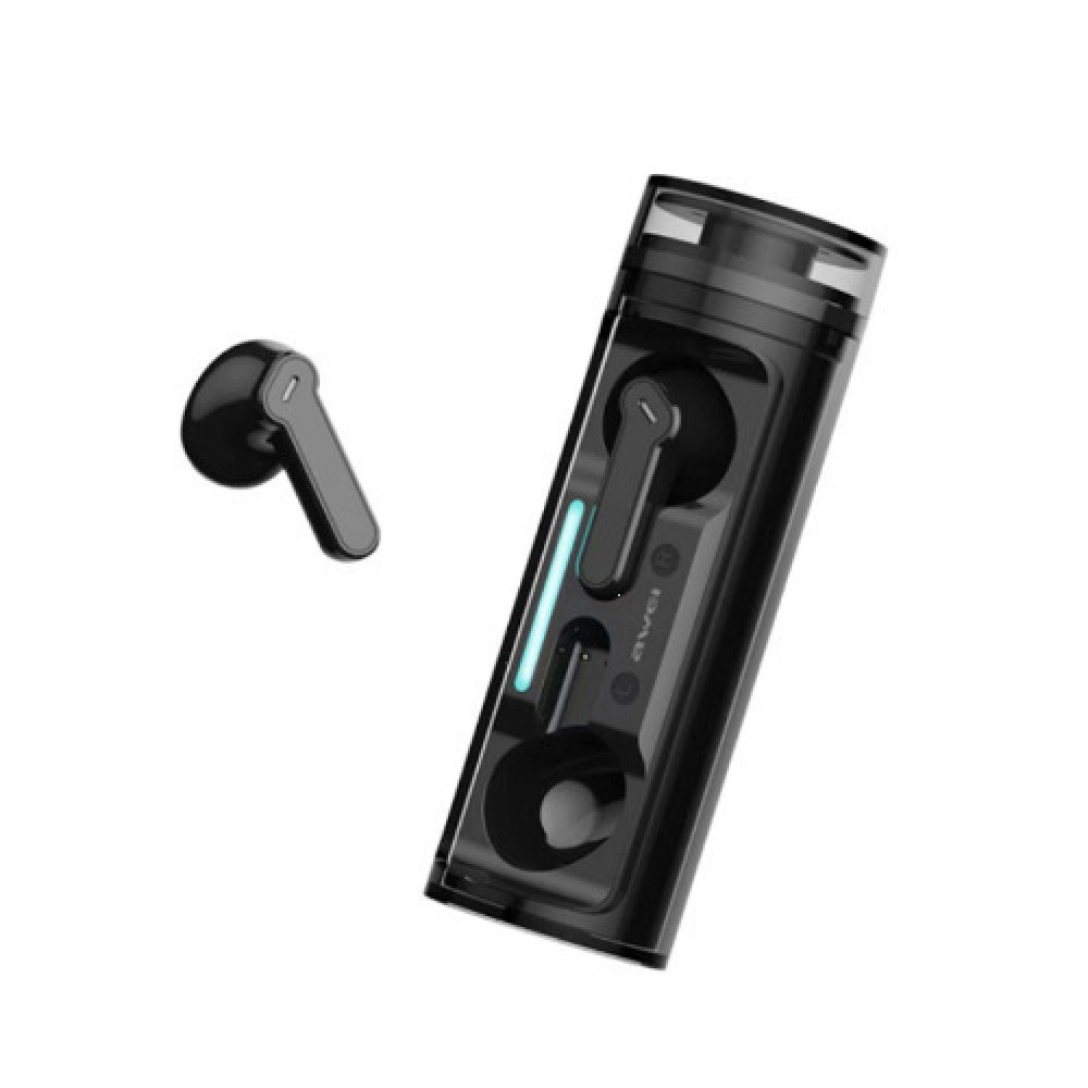 Awei T77 Earbud Bluetooth Handsfree Ακουστικά με Θήκη Φόρτισης -Μαύρο Αξεσουάρ 