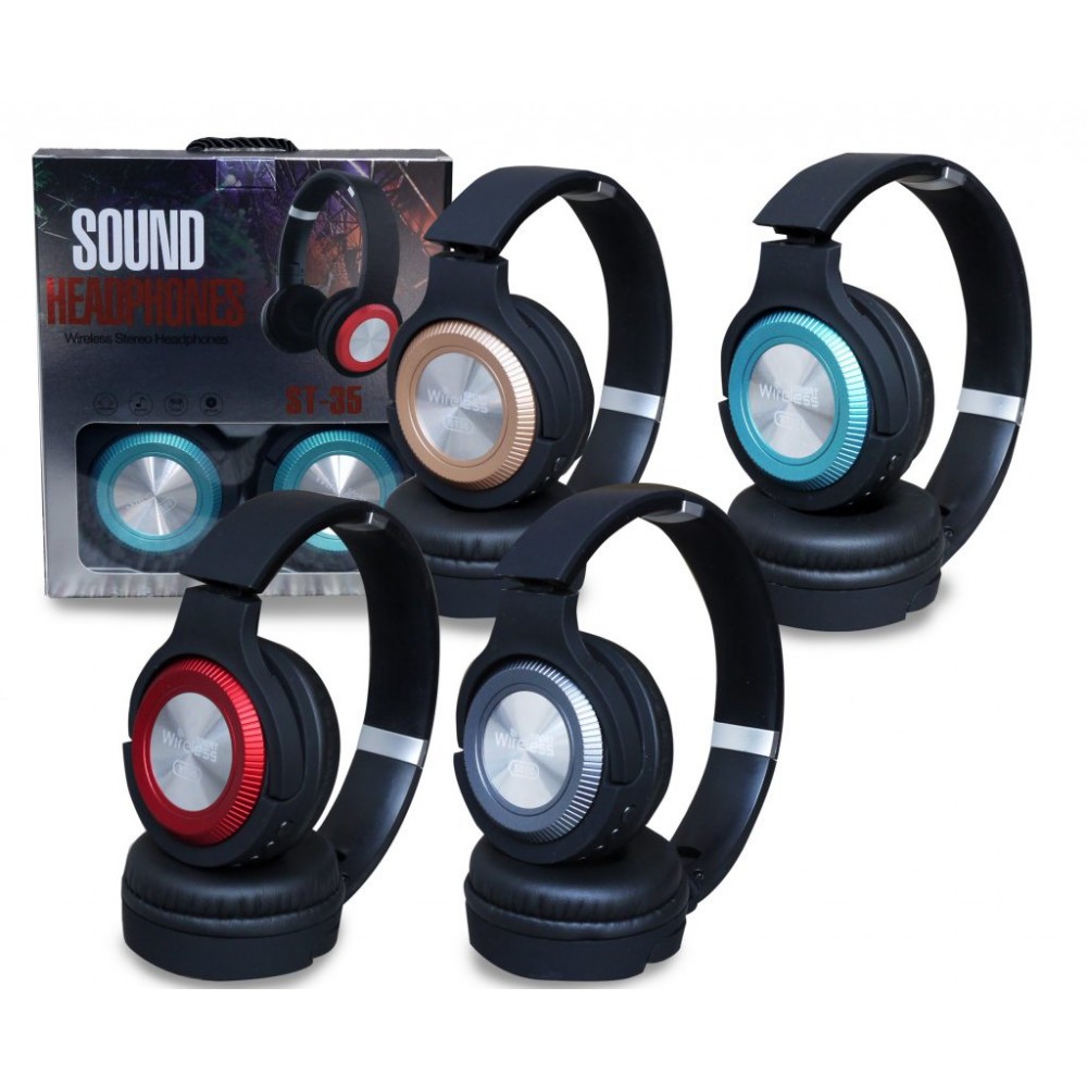 Ασύρματα Ακουστικά Bluetooth ST-35 -Μαύρο / Κόκκινο Αξεσουάρ 