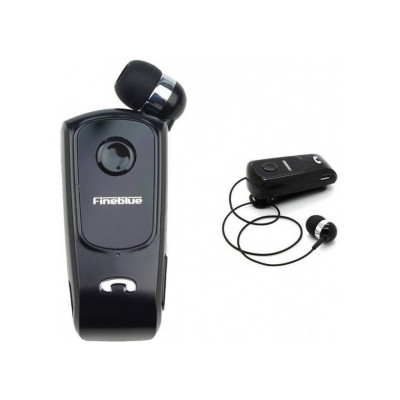 Ακουστικό Bluetooth Fineblue F920 με Επεκτεινόμενο Καλώδιο Clip-On Wireless Headset -Μαύρο