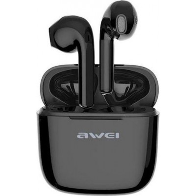 Awei T28 Bluetooth V5.0 Wireless Sports Headset with Charging Case -Black