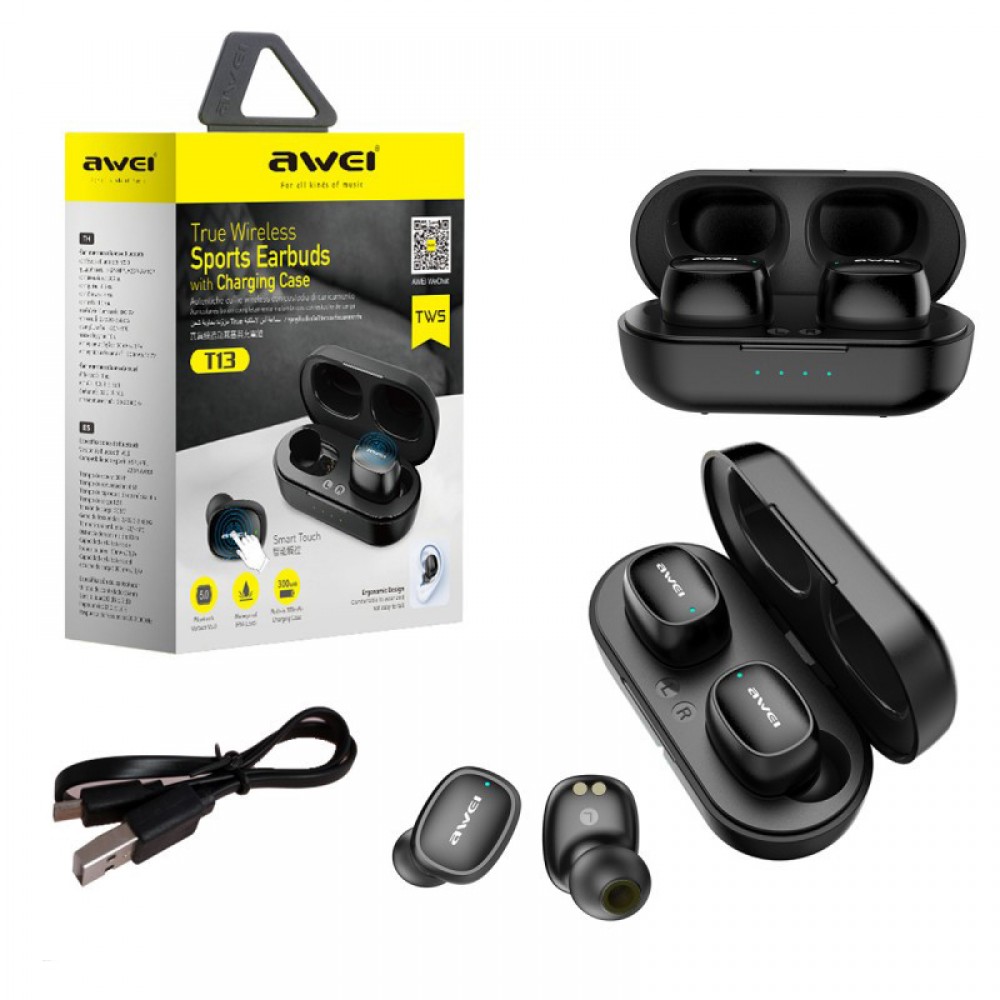 Awei T13 Wireless Earbuds Bluetooth 5.0 Headphones Αξεσουάρ 