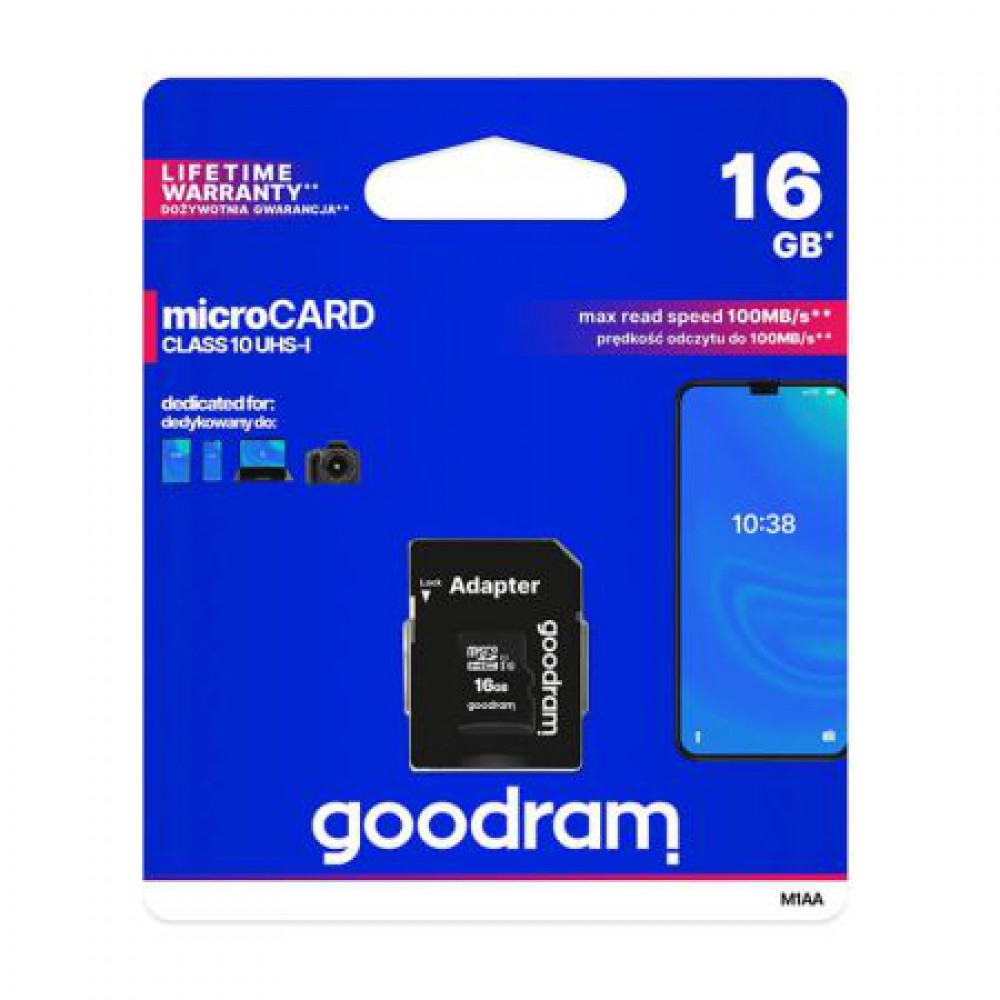 Κάρτα μνήμης 16GB, MicroSDHC 16GB & Sd Adapter Αξεσουάρ 