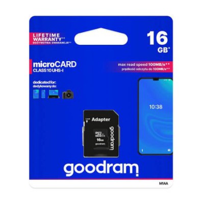 Κάρτα μνήμης 16GB, MicroSDHC 16GB & Sd Adapter