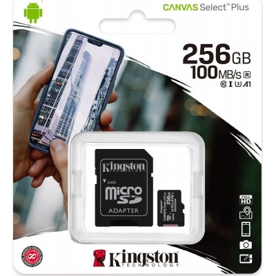 Κάρτα μνήμης 256GB, Kingston MicroSDHC 256GB & Sd Adapter