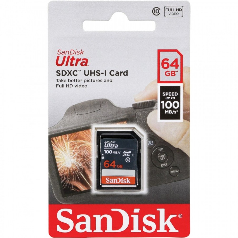 Κάρτα SanDisk Ultra  64GB SDXC UHS-I Κάρτες Μνήμης