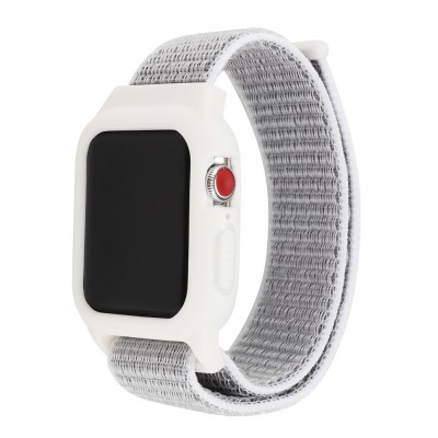 Θήκη & Ανταλλακτικό Λουράκι Νάιλον Apple Watch 44/42mm -Λευκό