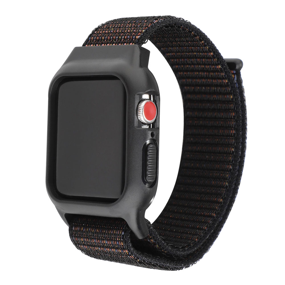 Θήκη & Ανταλλακτικό Λουράκι Νάιλον Apple Watch 44/42mm -Μαύρο Αξεσουάρ 