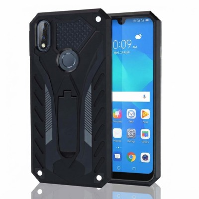 Θήκη Huawei Y6 2019 / Honor 8A Ανθεκτική  με stand -Μαύρη 