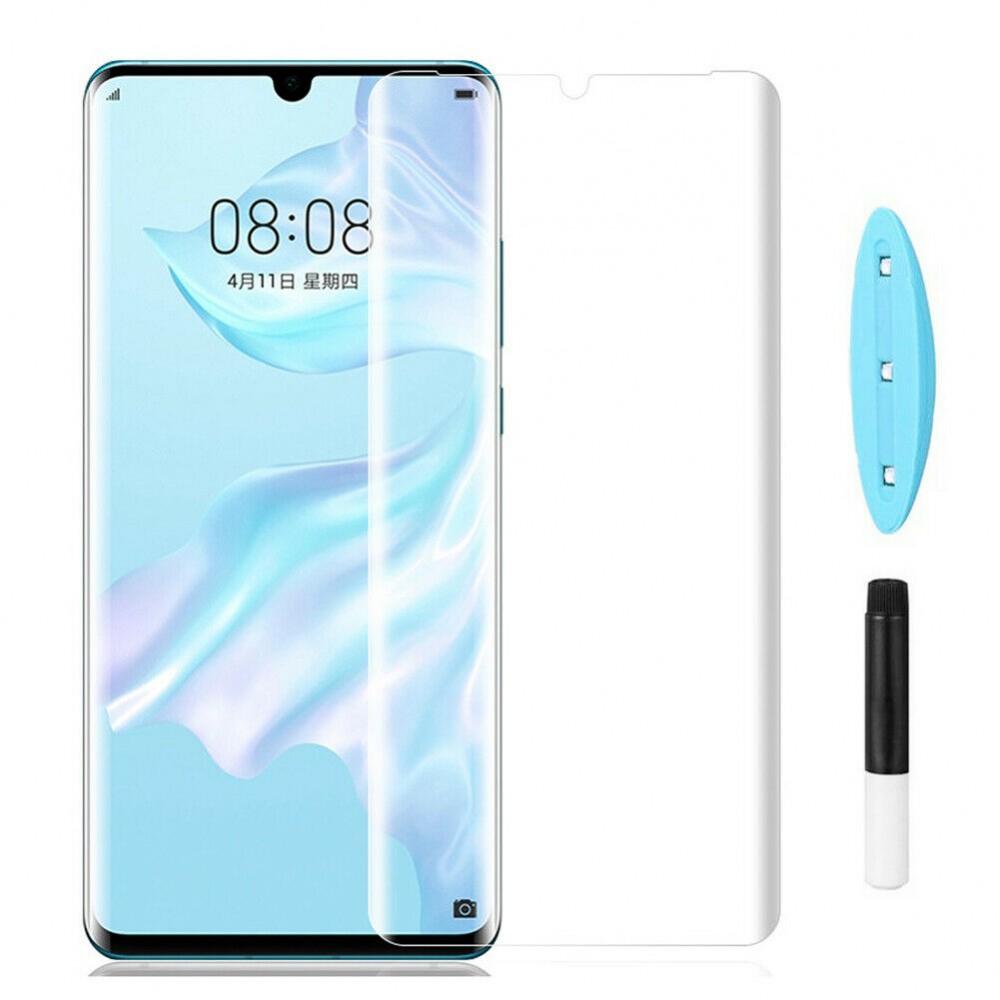 Huawei Mate 20 Curved Liquid UV Tempered Glass With UV NanoScale Light Προστασία οθόνης