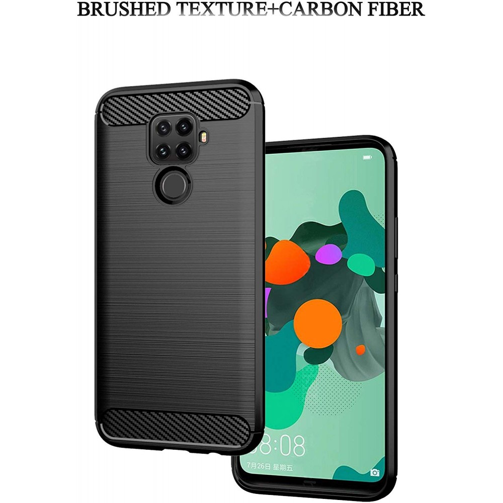 Θήκη Σιλικόνης Carbon Look Για Huawei Mate 30 Lite –Μαύρο Θήκες Smartphone