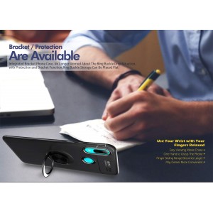 Θήκη Huawei Honor 10 Lite / P Smart 2019 Forcell Magnetic Ring Kickstand TPU  -Black Θήκες Smartphone