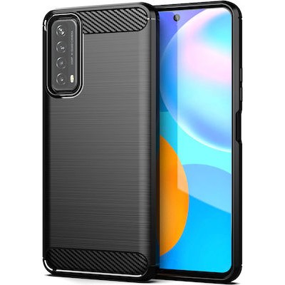 Θήκη Σιλικόνης Carbon Look Για Huawei P Smart 2021 –Μαύρο