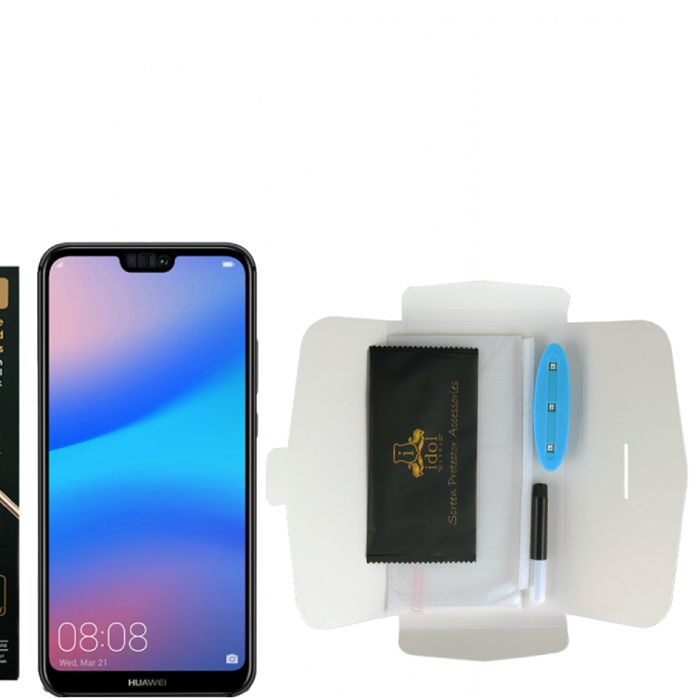 Huawei P20 Lite Curved Liquid UV Tempered Glass With UV NanoScale Light  Προστασία οθόνης