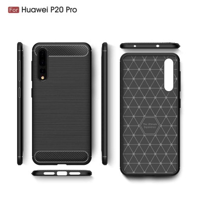 Θήκη Huawei P20 Pro TPU Carbon Rugged Armor Case -Black