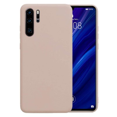 Θήκη Huawei P30 Pro Soft Cases Solid Color Liquid Silicone -Nude Pink