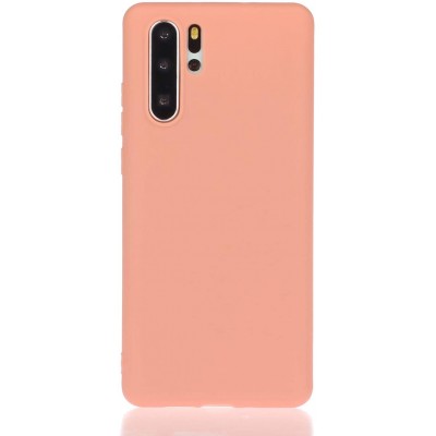 Θήκη Huawei P30 Pro Soft Cases Solid Color Liquid Silicone -Peach Pink
