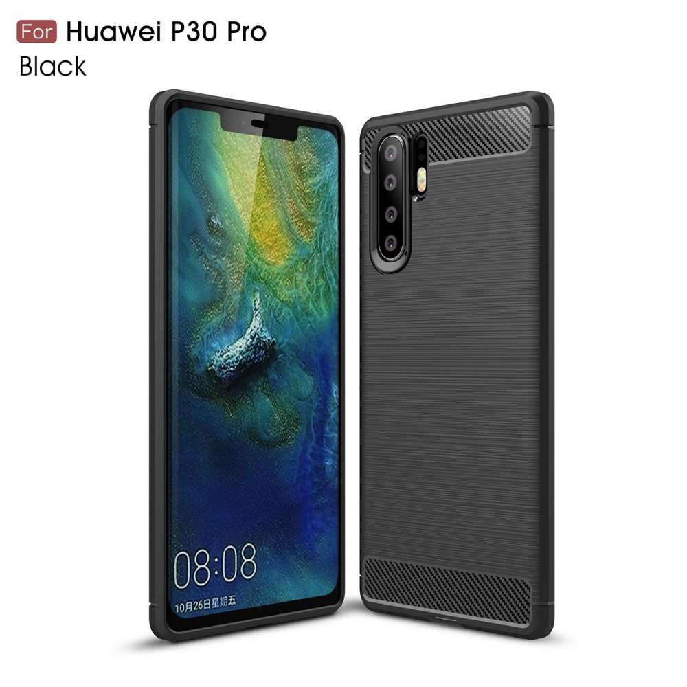 Θήκη Σιλικόνης Carbon Look Για Huawei P30 Pro –Μαύρο Θήκες Smartphone
