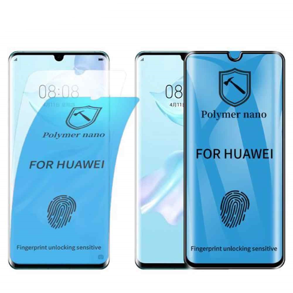 Huawei P30 Pro 3D Nano Flexi Full Glue Full Face Curved Αντιχαρακτικό 9H Film Protector -Black  Προστασία οθόνης