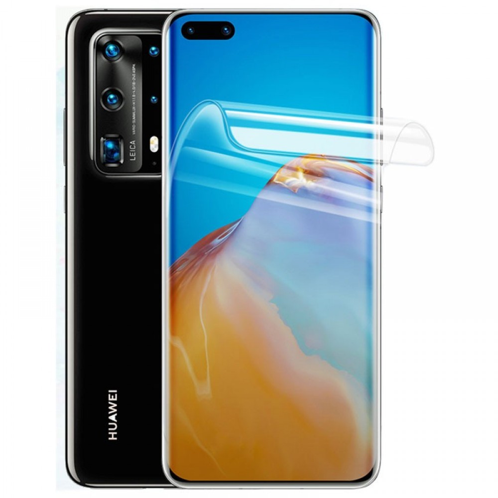 Huawei P40 Pro 3D Nano Flexi Full Glue Full Face Curved Αντιχαρακτικό 9H Film Protector -Black  Προστασία οθόνης