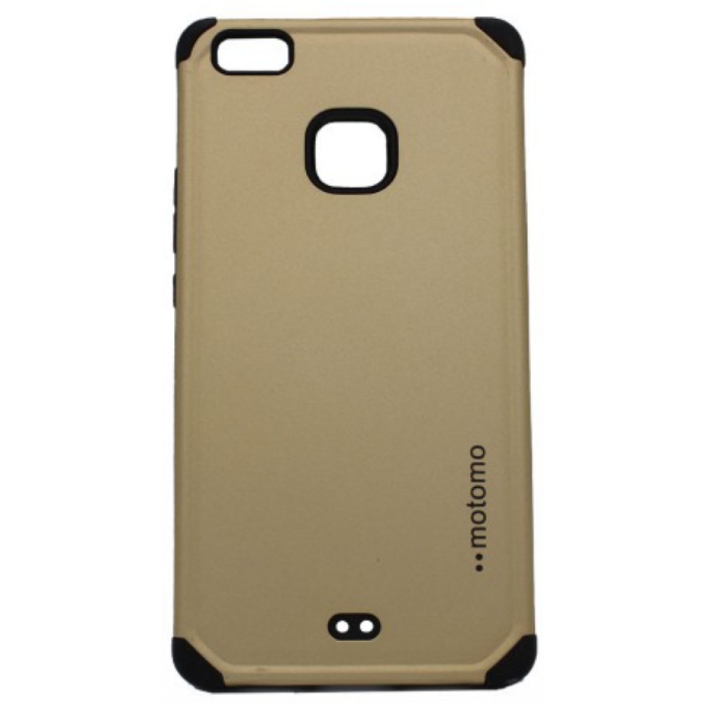 Θήκη Huawei P9 Lite Motomo Tough Armor Back Cover Υβριδική κατασκευή  -Gold Θήκες Smartphone