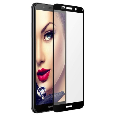 Huawei Y5 2018 Αντιχαρακτικό Γυαλί 9H Tempered Glass 3D Full Face Curved Black 