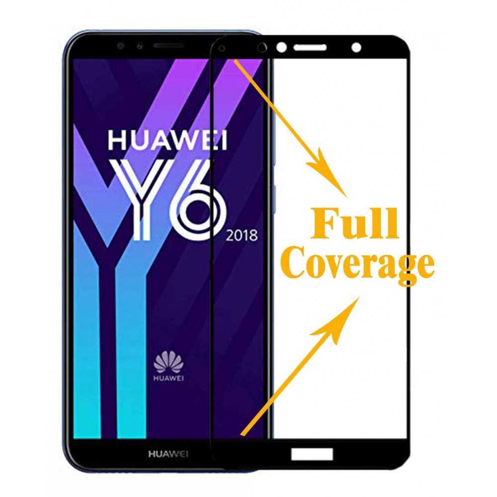 Huawei Y6 2018 / Y6 Prime 2018 / Honor 7A 3D Full Face Προστατευτικό Οθόνης Αντιχαρακτικό Γυαλί –Μαύρο Προστασία οθόνης