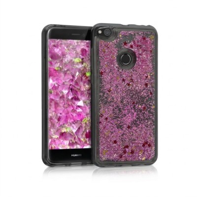 Θήκη Huawei Y6 2018 / Y6 Prime 2018 / Honor 7A Forcell Liquid Glitter Sand & Stars TPU -Pink