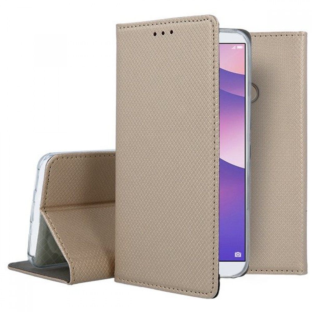 Θήκη Πορτοφόλι Book Case Για Huawei P10 Lite με Stand –Χρυσό Θήκες Smartphone