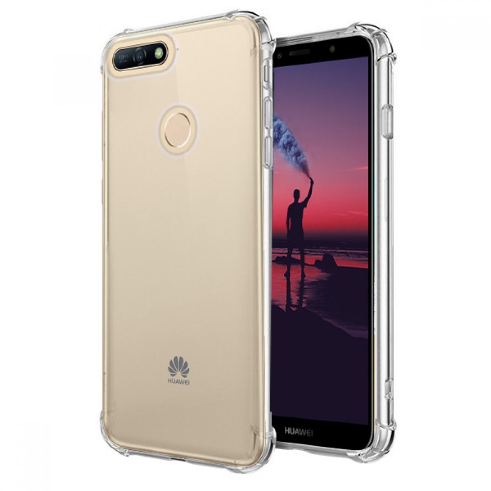 Θήκη Huawei Y7 / Y7 Prime 2018 Anti Shock 0.5mm -Διάφανη/Clear Θήκες Smartphone