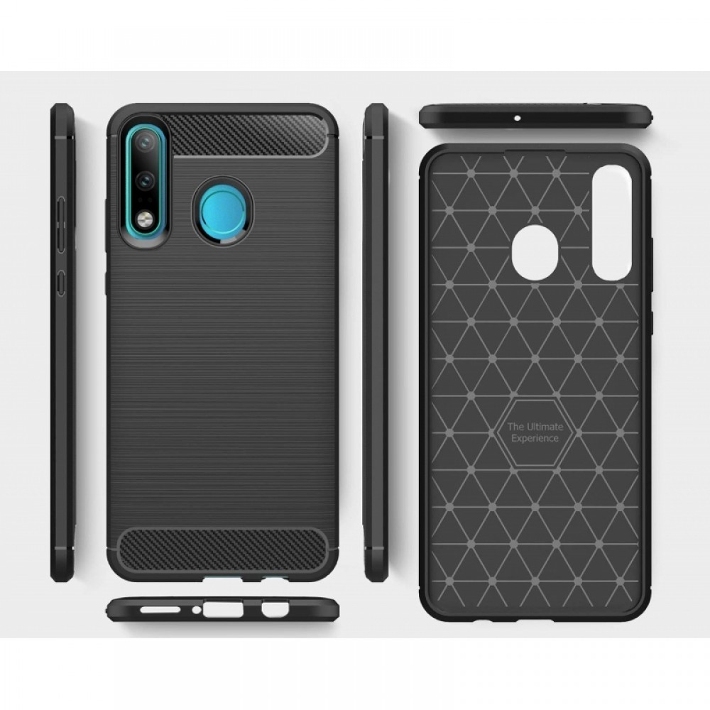 Θήκη Σιλικόνης Carbon Look Για Huawei P30 Lite –Μαύρο Θήκες Smartphone