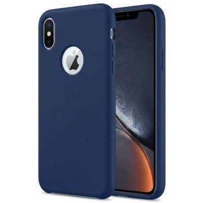 Θήκη iPhone X / XS Σιλικόνης Slim Fit Matte  -Μπλε 