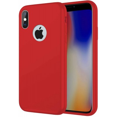 Θήκη iPhone X / XS Σιλικόνης Slim Fit Matte  -Κόκκινο