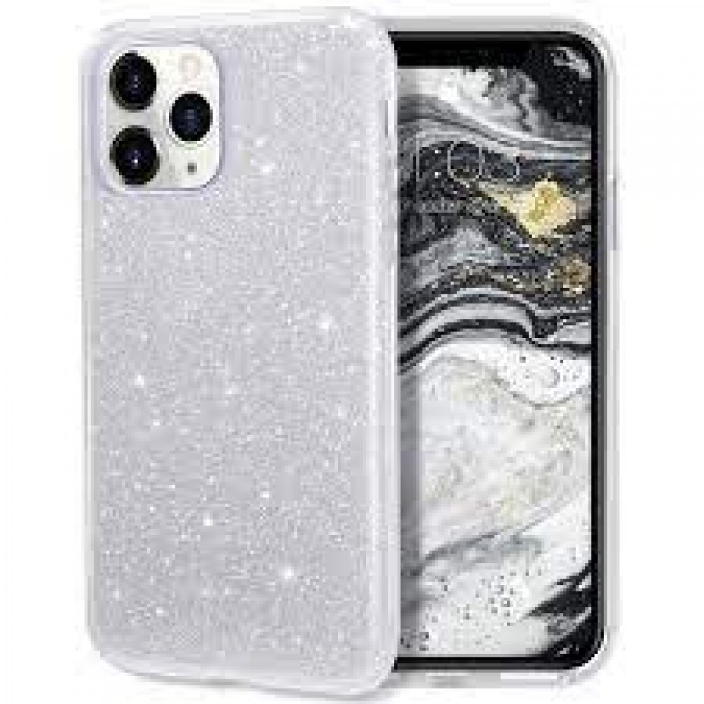 Θήκη iPhone 12 Pro Max Forcell Glitter Shine Cover Hard Case -Ασημί Θήκες iPhone 12 Pro Max