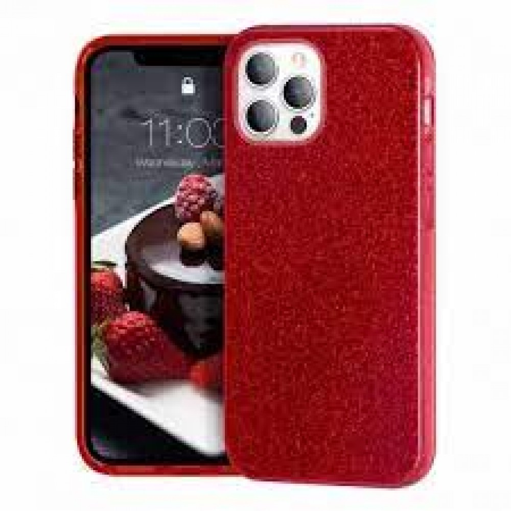 Θήκη iPhone 12 Pro Max Forcell Glitter Shine Cover Hard Case -Κόκκινο Θήκες iPhone 12 Pro Max