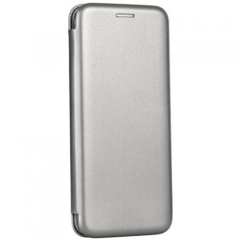 Θήκη iPhone 12 Pro Max Soft TPU&PU Leather Flip Βιβλίο Smart Magnet Elegance -Grey Θήκες iPhone 12 Pro Max