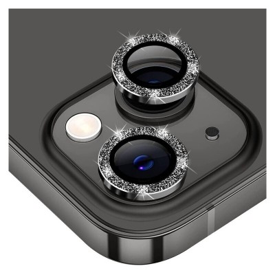 Προστατευτικό Κάμερας Strass Frame Full Cover για iPhone 12 –Μαύρο