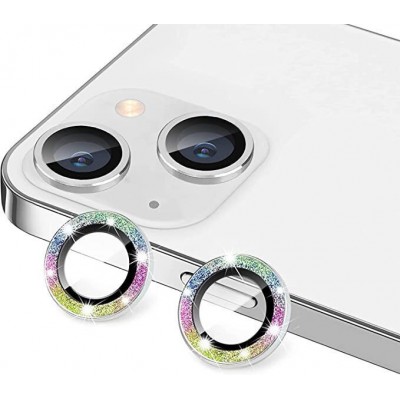 Προστατευτικό Κάμερας Strass Frame Full Cover για iPhone 12 -Πολύχρωμο