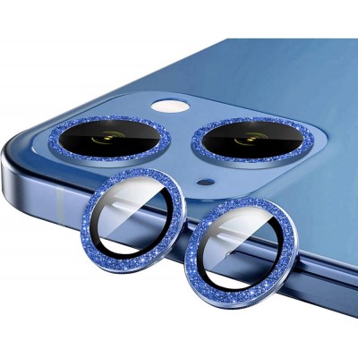 Προστατευτικό Κάμερας Strass Frame Full Cover για iPhone 12 –Μπλε