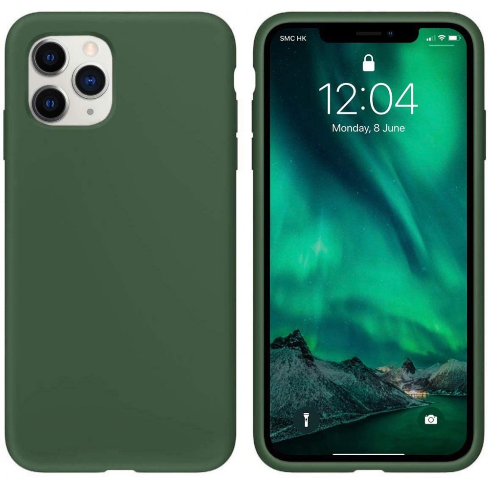 Θήκη iPhone 12 / 12 Pro Σιλικόνης Soft Liquid Tpu -Forest Green Θήκες iPhone
