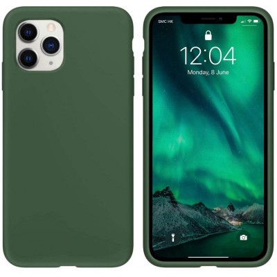 Θήκη iPhone 12 / 12 Pro Σιλικόνης Soft Liquid Tpu -Forest Green