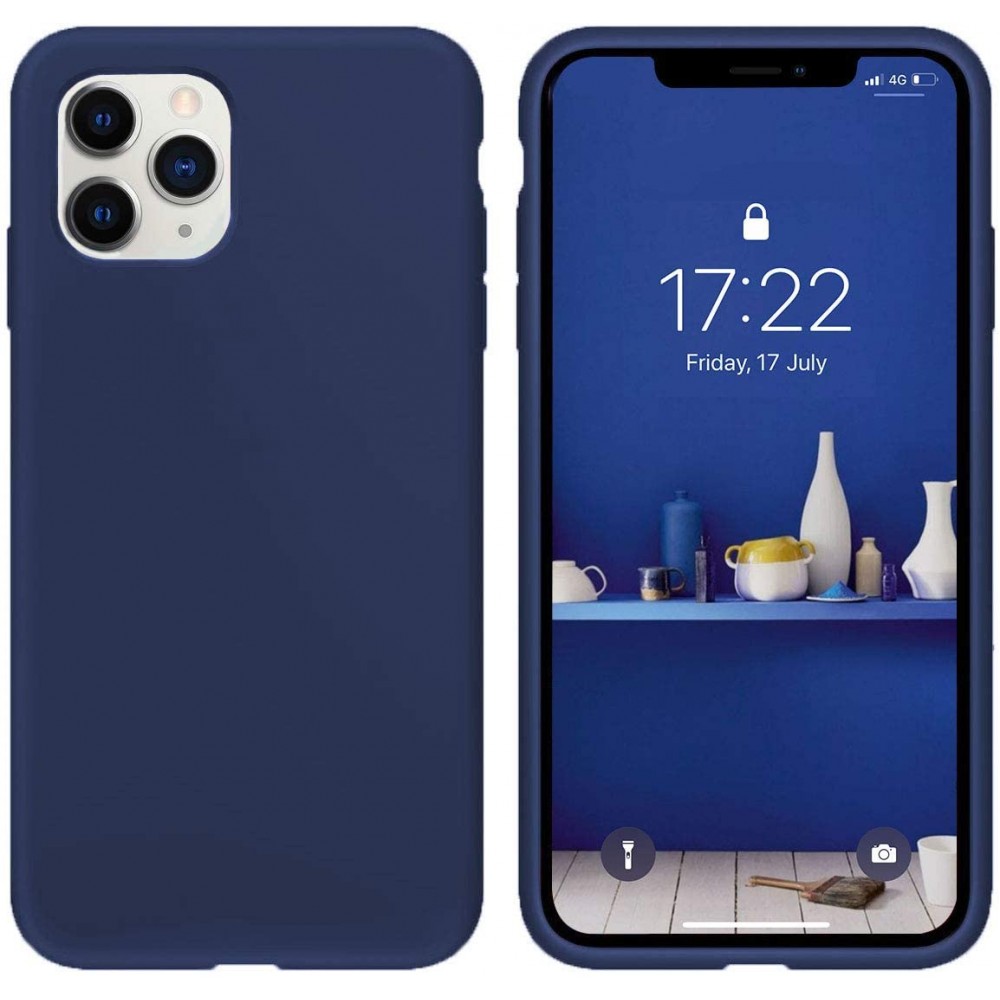 Θήκη iPhone 12 / 12 Pro Σιλικόνης Soft Liquid Tpu -Dark Blue Θήκες iPhone
