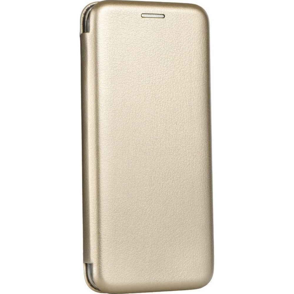 Θήκη iPhone 12 / 12 Pro Soft TPU&PU Leather Flip  Βιβλίο Smart Magnet Elegance -Gold Θήκες iPhone