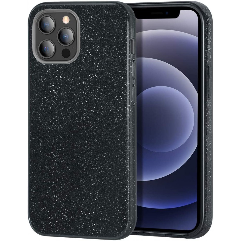 Θήκη iPhone 13 Pro Forcell Glitter Shine Cover Hard Case -Μαύρο Θήκες iPhone
