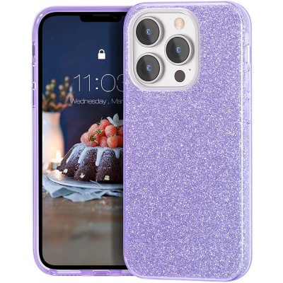 Θήκη iPhone 13 Pro  Forcell Glitter Shine Cover Hard Case -Μωβ