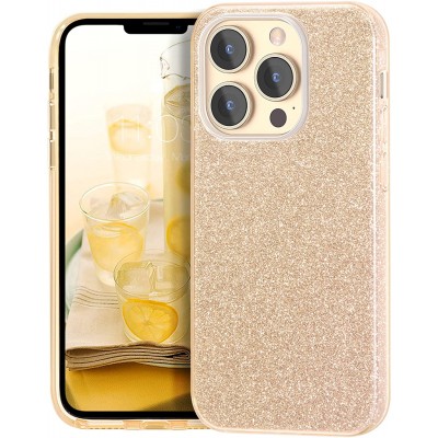 Θήκη iPhone 13 Pro Max Forcell Glitter Shine Cover Hard Case -Χρυσό